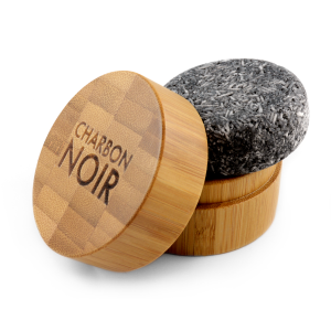 Boîtier au bambou pour pain de shampoing 100% biodégradable. Prends ça!